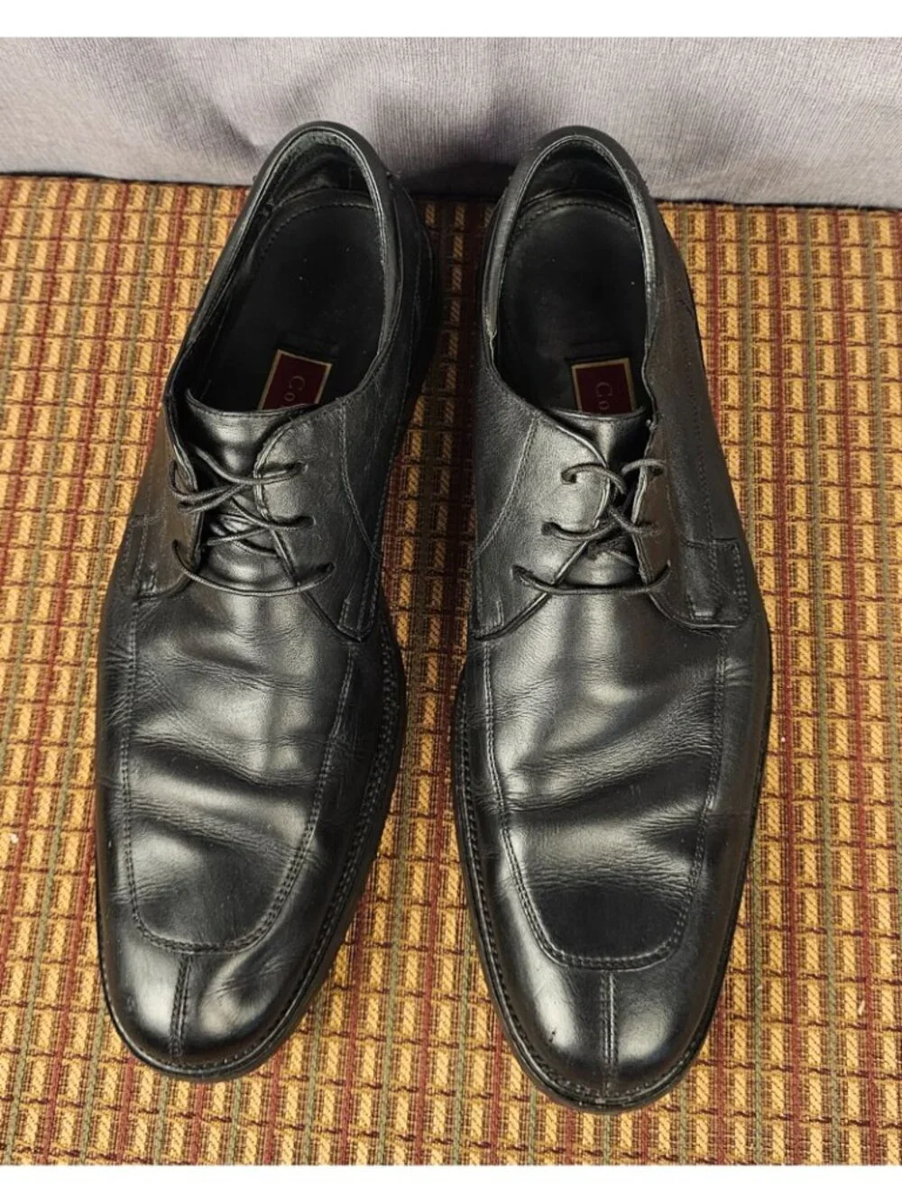 Cole Haan Black Leather Oxford Dress Shoes Mens Size 10 Classic Formal Lace-Up